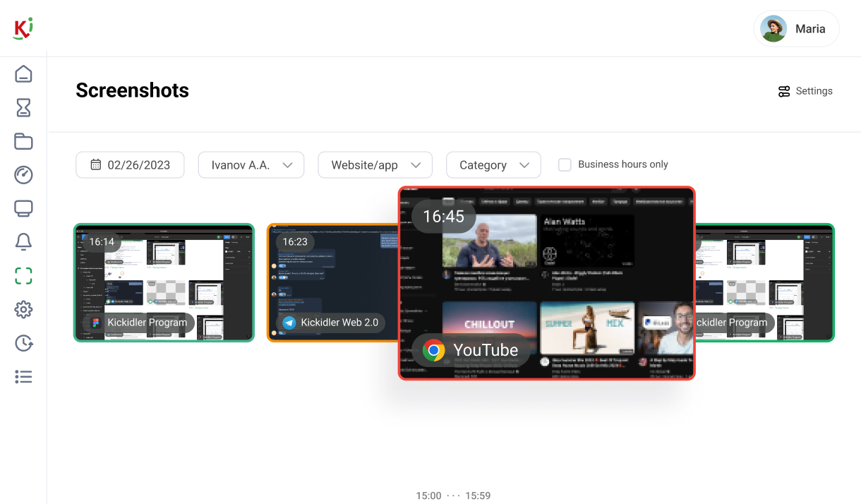 Visual monitoring.